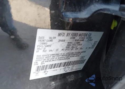 2010 Ford Edge Limited from USA, damaged, VIN 2FMDK3KC7ABA06524